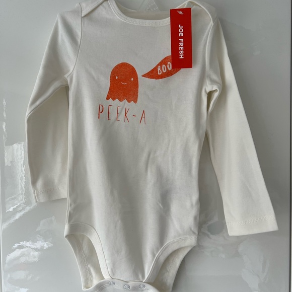 Joe Fresh & First Impressions - Long sleeved onesie & Hoodie - White, Blue/grey - Picture 5 of 7